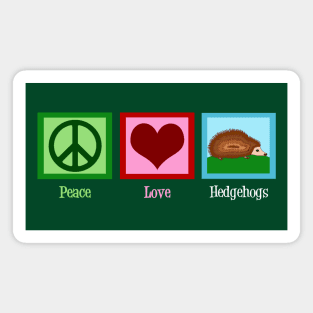 Peace Love Hedgehogs Magnet